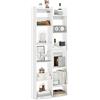 RELAX4LIFE Libreria Scaffale in Legno, Libreria a 10 Cubi con Kit Anti-Ribaltamento, Divisorio Scaffale di Stoccaggio per Studio, Camera da Letto, Soggiorno (Bianco, 65 x 20 x 162 cm)