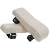 OSALADI Cuscinetti Braccioli per Sedia da Ufficio e Gaming 2 Pezzi Beige Ergonomici Cinghie Regolabili, Base Antiscivolo e Fodera Lavabile per Comfort e Supporto Poggiagomiti