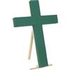 Creativery Croce in schiuma bagnata, 40 x 28 x 6 cm, con supporto in legno, per fioristi professionisti e hobbisti, spugna grande per fiori freschi, accessori floreali e forniture floreali, verde