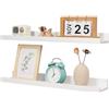 Conamily Set di 2 mensole moderne in legno, 60 cm, con labbro