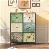 BLSYHDH Cassettiera con 6 cassetti, cassettiera per soggiorno, stile vintage, cassettiere, armadio, bagno, ingresso (6 cassetti)