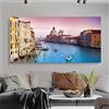 Janktie Diamond Painting Kit Completo Drill,Kit Pittura Diamante 5D Fai da Te,DIY Strass Ricamo a Punto Croce Artigianato,Passatempo per Adulti Quadri con Perline,Home Wall Decor Venezia Città D'Acqua 30x60cm