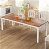 Tribesigns Tavolo da pranzo Industriale da 200 x 70 x 75 cm, per 6-8 persone, Tavolo da Pranzo Rettangolare per sala da pranzo, cucina, soggiorno, con gambe in Metallo Resistente, Noce