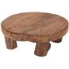 Galvog® Mini tavolo in legno di teak | Tavolo rotondo decorativo