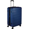 Amazon Basics Valigia Rigida Grande - Bagaglio Espandibile ABS con 4 Ruote Doppie Girevoli - Resistente ai Graffi e Leggera - 78 x 52,6 x 32cm - Blu Navy