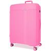 Movom Valigia grande rosa 53 x 78 x 31 cm Rigido 4,58 kg Chiusura TSA Polipropilene 4,58 kg 108LExtensibile, Rosa, Taglia unica, Valigia grande