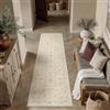 PureCozy Tappeto Corridoio Beige Tappeti 60x240cm Cucina Antiscivolo Lavabile in Lavatrice Moderno Floreale Tapette Camera da Letto Scendiletto Cameretta Ufficio Pelo Corto Lungo Carpet