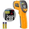 Eventek Termometro Infrarossi, -50°C～600°C Emissività Regolabile Termometro Laser Digitale Cucina Senza Contatto LCD Retroilluminato - per Auto, Forno Pizza, BBQ, Freezer, Cucinare (Non per Umani)