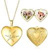 Presentimental Collana Foto Personalizzata Con Medaglione Cuore Foto Nome Inciso Collana In Acciaio Inox Regalo Per Mamma Moglie Fidanzata Figlia Compleanno Festa Della Mamma Anniversario (6 Nomes-Oro)