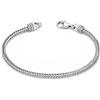 LeCalla Bracciale da uomo in argento Sterling 925 massiccio, realizzato a mano in Italia, con catena a coda di volpe intrecciata, da motociclista, idea regalo per uomini, 19-22,9 cm, Length 7.5 Inches