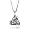 Jovivi Collana da uomo vichinga, con ciondolo Valknut, in acciaio inox, gioielli nordici, amuleto pagano, regalo per uomini e papà