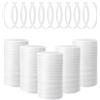 GOGO 100 Pezzi Braccialetti Silicone Personalizzabili, Braccialetti Sottili in Silicone per Adulti, Accessori per Feste-Bianco