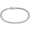 LeCalla Argento massiccio 925 Italiano 3MM Bracciale a catena di serpente per uomini donne, braccialetti di fascino (6.5, 7, 7.5, 8, 8.5, 9 pollici), Made in Italy