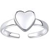 SILVEGO Anello da Piede Argento Sterling 925 Cuore, JJJTR1597