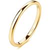 Epinki Fedina in Tungsteno per Uomo e Donna 2mm, Semplice Lucido a Cupola Oro Anello a Fascia Fidanzamento Gioielli Misura 8