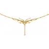 Generico Catena da vita Y2K con farfalla effetto dripping (colato) e zirconi, regolabile e ideale per bikini o pantaloni a vita bassa; un gioiello sexy e alla moda per donna. (Gold)