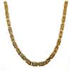 Tendenzalia Collana bizantina placcata oro 18 carati o Doublé 7 mm larghezza lunghezza selezionabile, collana uomo catena donna regalo gioielli dalla fabbrica Tendenze-Italy