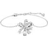 Swarovski Volta Bracciale, con Cristalli Swarovski e Motivo a Fiocco, Placcato in Tonalità Rodio, Bianco