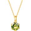 FANCIME Solida collana in oro 585 14 carati con 0,6 carati di acquamarina/peridoto/rubino/zaffiro, collana regalo per donna, catena regolabile: 40 + 5 cm
