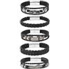 MILAKOO braccialetti in pelle intrecciata per uomo bracciale in tessuto intrecciato regolabile