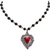 FUSHENGTER Collana Uomo Lunga Catenella Donna Regalo Collana Cuore Sacro Collana Cuore Colore Nero Collana Cuore Gotico Accessorio Regalo