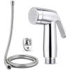Topolenashop Idroscopino Con Tubo Flessibile 1,2 m e Supporto A Parete, Doccetta WC Per Toilette e Bidet Con Pulsante Shut-Off, Spruzzino Bagno In ABS Resistente 69308