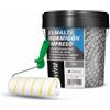 JOVIRA PINTURAS Smalto per cemento stampato + Rullo Antigoccia 22cm, Resina per il ripristino di pavimenti in cemento. (4 Litri, Grigio + Rodillo) C-4-K