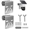 Nivofu 2 Pezzi Supporto Telecamera per Grondaia in Acciaio Inox Spessorato, Staffa Telecamera Esterna Universale Compatibile con Telecamera EZVIZ Esterno, Tapo, Imou, Senza Foratura