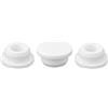 Gosknor 3pz Gomma Lavandino Troppo Pieno Copertura, Silicone Troppo Pieno Scarico Tappo per Vasca da Bagno Riutilizzabile Rotondo Lavandino Buco Insert Vasca Bordo Tappo per Cucina Bagno