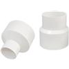 Fugytven 2 riduttori rotondi per condotti da 50 mm a 32 mm, adattatori per condotti in PVC/ABS/PP con morsetti opzionali, connettore universale per asciugatrice, cappa aspirante, cappa idroponica