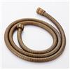 DOTTOR BAGNO SHOP Set Tubo flessibile doccia dorato 2 mt, laccio ricambio doccetta oro in ottone, laccetto vasca doccino bagno 200 cm attacco G1/2 (Bronzo Spazzolato)