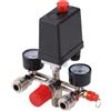 Yosoo Health Gear Regolatore di Pressione 230V, Pressostato Compressore con 2 Manometri, 20A | Doppio manometro, Pressione regolabile, materiali in lega di zinco e ABS, Compatibilità maggior compressori, massima 20A
