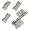Euro Tische 4x Cerniera in acciaio inox a cerniera, ideale per uso interno ed esterno - Cerniere stabili per porte in metallo e legno (80 x 50 x 7 mm)