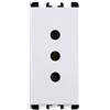 SIMON URMET NEA PRESA ITALIANA P11 W/TERMINALS 2P+T 10A-250V 1 MOD BIANCA 10301.B