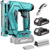 Yofuly Chiodatrice Brad a Batteria 2 in 1, Pistola Sparachiodi Elettrica Compatibile con Batteria Makita 18V, 2 Batterie 2,0Ah, per Graffe 6-14 mm e Chiodi Brad 18GA 6-15 mm, con 2000 graffette