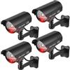 GOMETY Fotocamera Atrappe per esterni, fake telecamera di sicurezza con LED rosso lampeggiante, telecamera di sorveglianza per esterni, finta, telecamera CCTV, manichino, sicurezza per interni ed