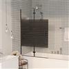 Mokuyary Schermo doccia pieghevole ESG nero 80 x 140 cm Paratoie vasca pieghevole per bagno 80 x 140 cm