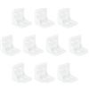 QUARKZMAN 10Pcs Angolari In Plastica A L Staffe Angolari Supporto Ad Angolo Retto Rinforzi Per Scaffalature Per Mobili In Legno Cassettiere Librerie Bianco