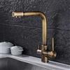 Decorry Commercio All'Ingrosso New Osmosi In Ottone Massiccio 6 Colori Girevole Quadrato Stile Lavello Miscelatore Acqua Potabile Rubinetto Della Cucina 3 Vie Filtro Acqua Rubinetto, Bronzo Antico