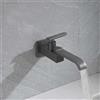 XDSMB Rubinetto da Muro Bagno Solo Acqua Fredda Rotante a 180° Rubinetto Lavandino Bagno Cascata,grigio