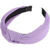 Whakano Fascia per capelli da donna, annodata, tinta unita, per donne, ragazze, colore viola chiaro
