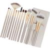 Ipetboom Set di Pennelli per Trucco Professionale 12 Pezzi Manico in Legno e Setole in Nylon per Uso Salone e Casa Colore Bianco per Applicazione Delicata e Comfort sulla Pelle