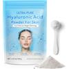 OEDPMFYL Acido Ialuronico in Polvere 120g,Polvere di Acido Ialuronico Puro con Alto e Basso Peso Molecolare,Sodium Hyaluronate per Siero Viso, Crema, Lozione,Maschere Fai da Te,Idratazione Intensa,DIY Skincare