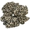 Wambere Elastico per capelli grande Scrunchies, morbido elastico in seta di alta qualità, oversize, per donne e ragazze, in raso, per ragazze e donne, beige con motivo leopardato
