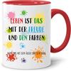 Jungle Mug Tazza con scritta, la vita è quella con la gioia, regalo, fidanzato, fidanzata, tazza grande, regali per la nonna, regalo bradipo tazza divertente