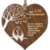 Stuff4 Targa in legno a forma di cuore per 17° anniversario di matrimonio, in legno scuro, per celebrare l'anniversario, moglie, marito, fidanzato, fidanzata, targa con citazioni, regali dai bambini