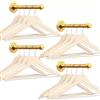 HOME RIGHT Staffe per mensole industriali dorate, appendiabiti da 25,4 cm, 4 pezzi, resistenti, per tubi industriali, da parete, per camera da letto, bagno, boutique, negozio di abbigliamento