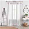 Threadmade Elrene Home Fashions Shilo Boho - Tenda a pannello con passanti e nappe, 132 x 241 cm, colore: terracotta