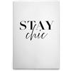 A.S. Création WTD DD133120 - Stampa su tela, Stay Chic - Murale, colore: bianco, nero, 80 x 120 cm