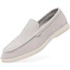 Asifn Mocassini Slip-On Formali da Uomo in Pelle Scamosciata Sneakers Casual da Lavoro con Supporto Plantare Mocassini